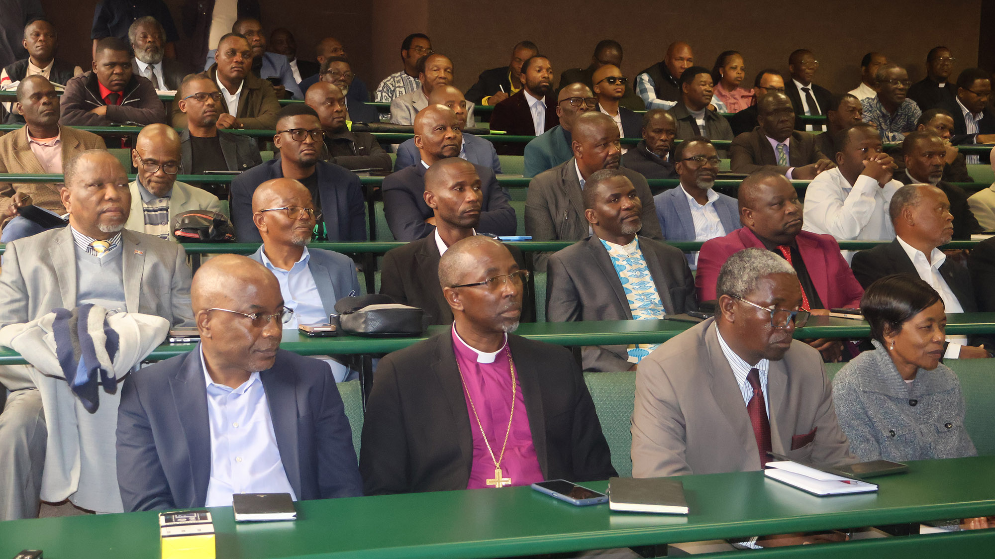 A section of the pastors listening attentively as a submission was being made.