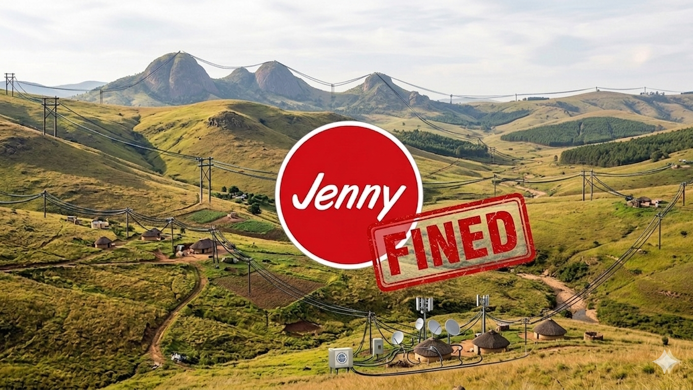 The Eswatini Communications Commission (ESCCOM) has ordered internet service provider Jenny Internet Eswatini to pay an administrative penalty of E150 000 after finding that the company unlawfully established a direct cross-border fibre link into the country.